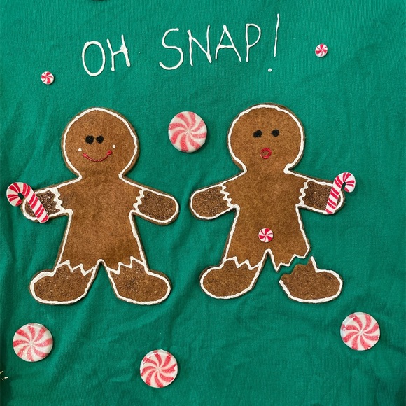 Homemade Gingersnap Ugly Christmas Sweater- Medium - Picture 2 of 8